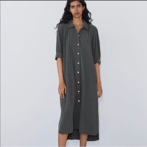 Zara Allison button down shirt dress